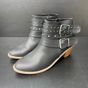 Rocket Dog Beelo Ankle‎ Booties Women's Size US 7 Black Fur Lined Side Zipper